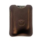LIFECARD LEATHER SLEEVE FOR THREADED BARREL - DARK BROWN